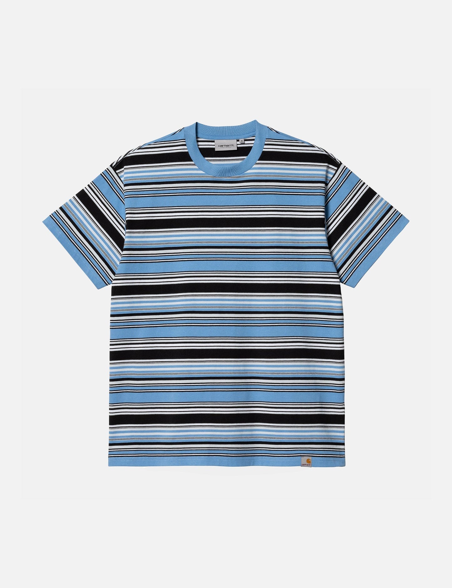Lafferty T-Shirt (gestreift) - Piscine Blue