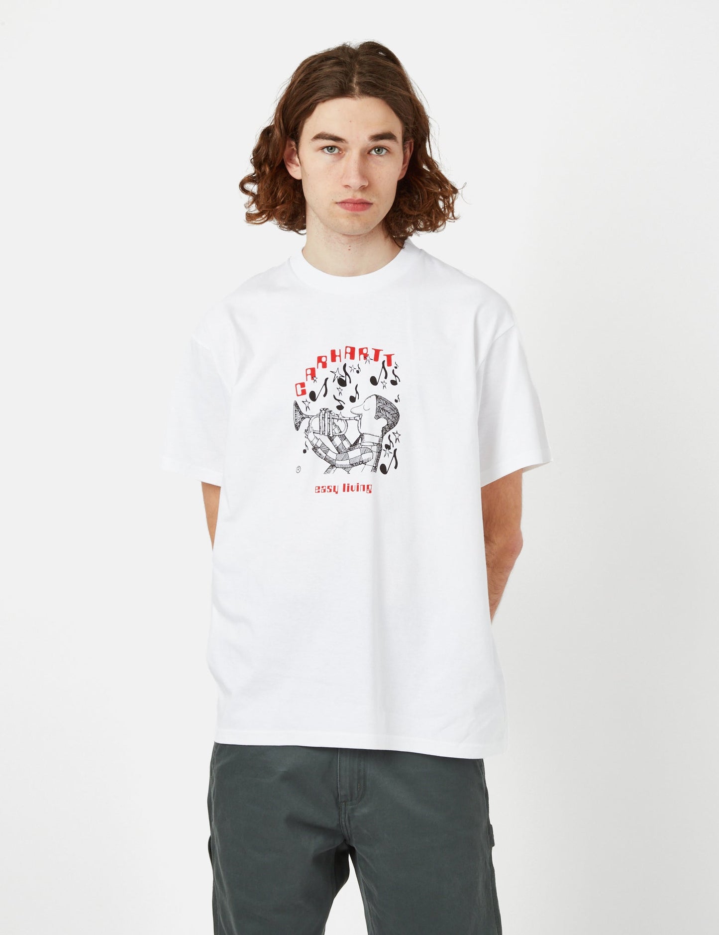 T-Shirt „Easy Living“ (Bio) – Weiß