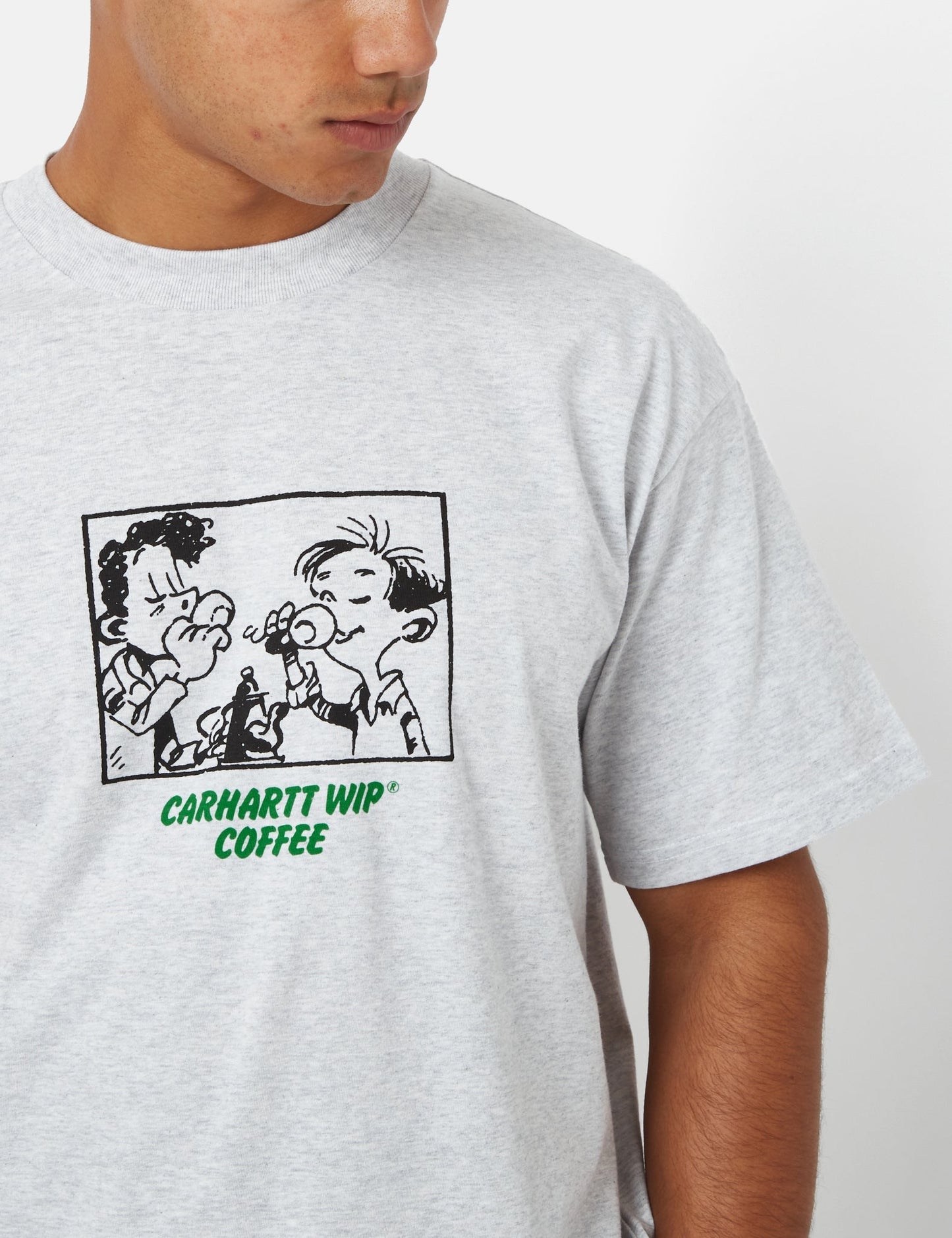 Kaffee-T-Shirt (Bio) – Ash Heather Grey
