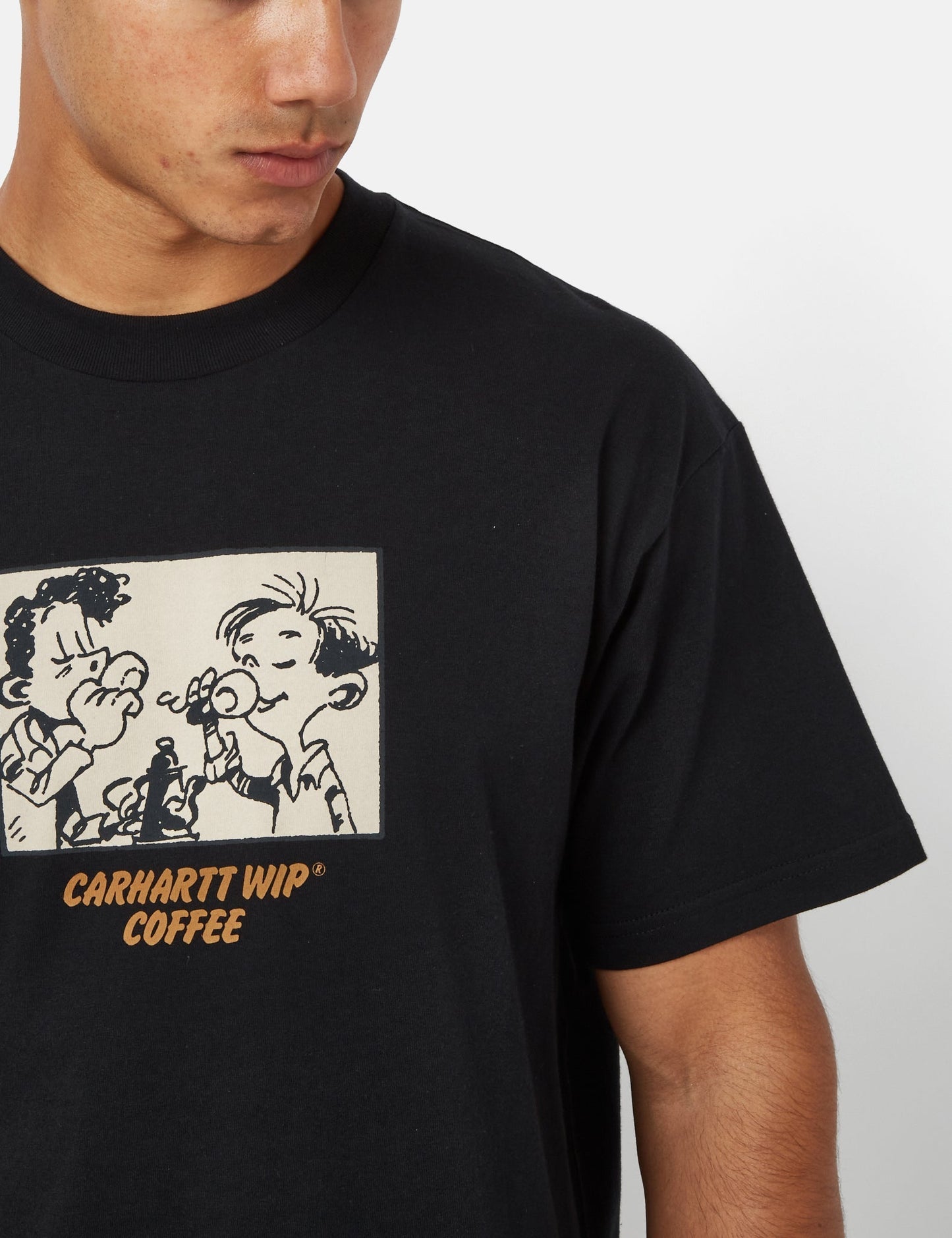 T-shirt café (biologique) - Noir