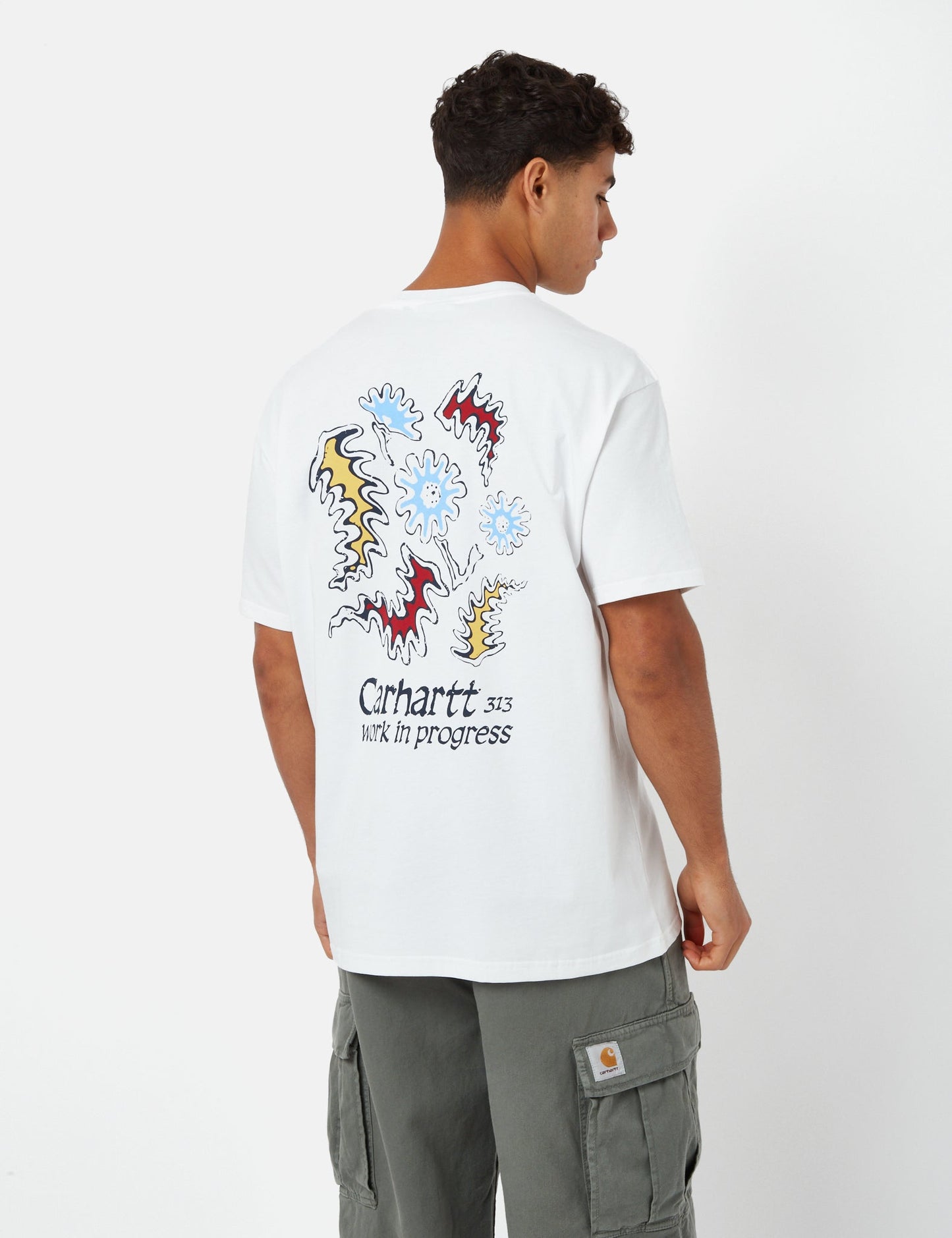 T-shirt Splash (ample) - Teint en pièce Bleu Liberté