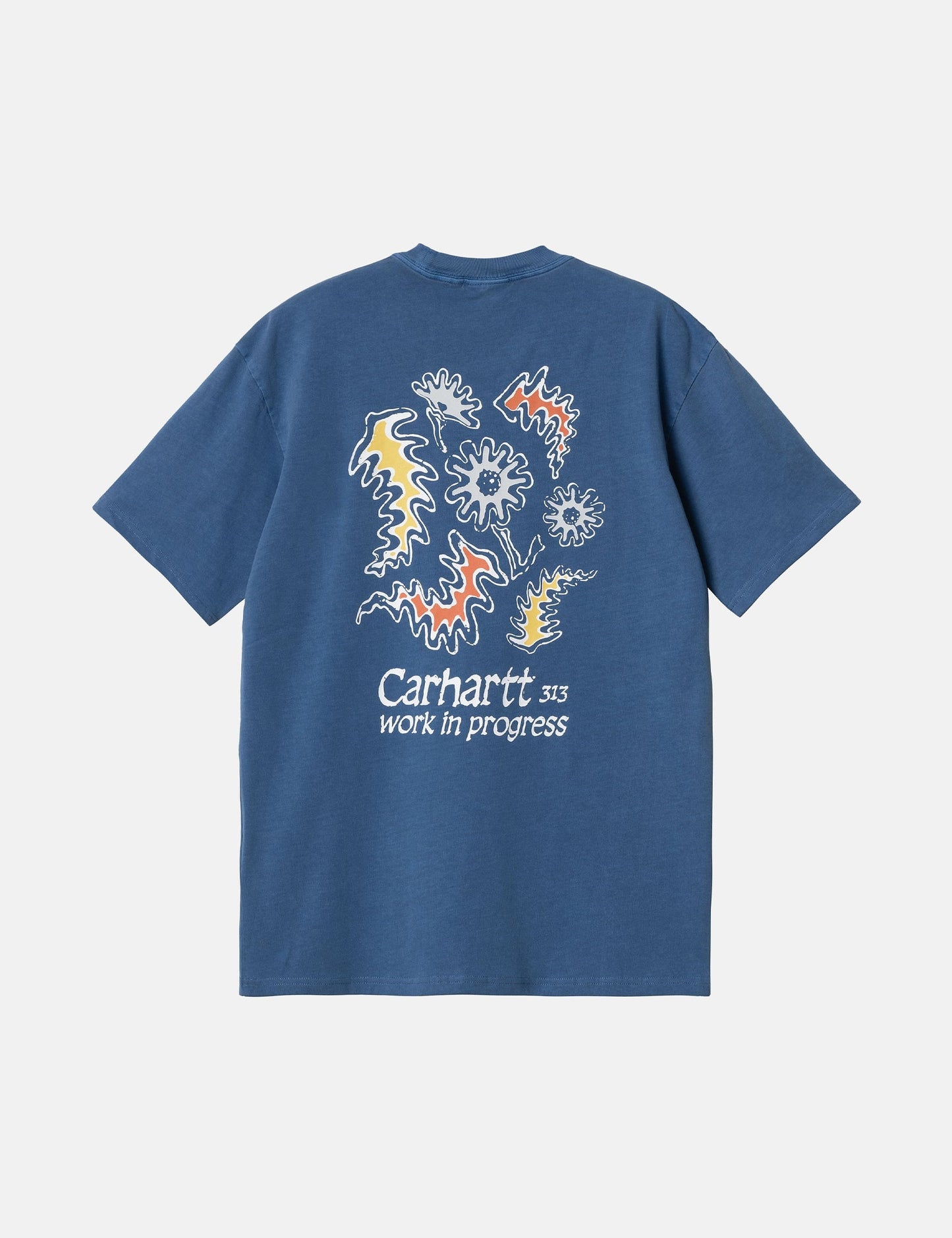 T-shirt Splash (ample) - Teint en pièce Bleu Liberté