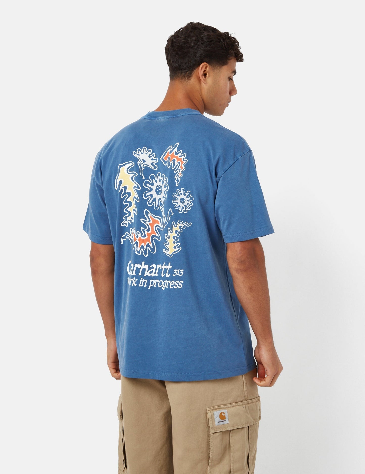 T-shirt Splash (ample) - Teint en pièce Bleu Liberté