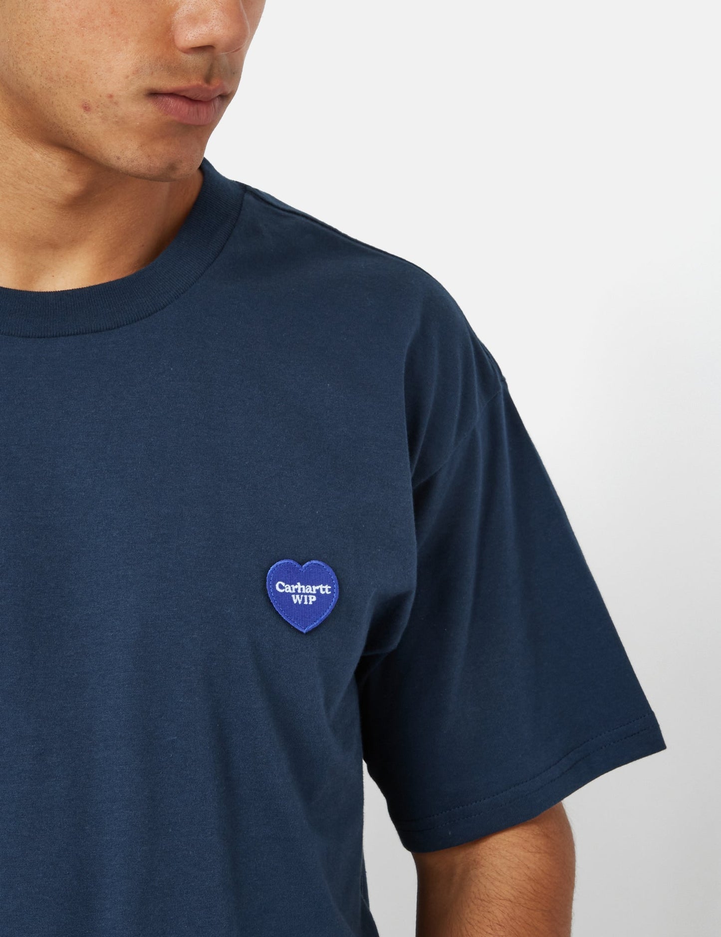 T-shirt Double Cœur (Bio) - Bleu