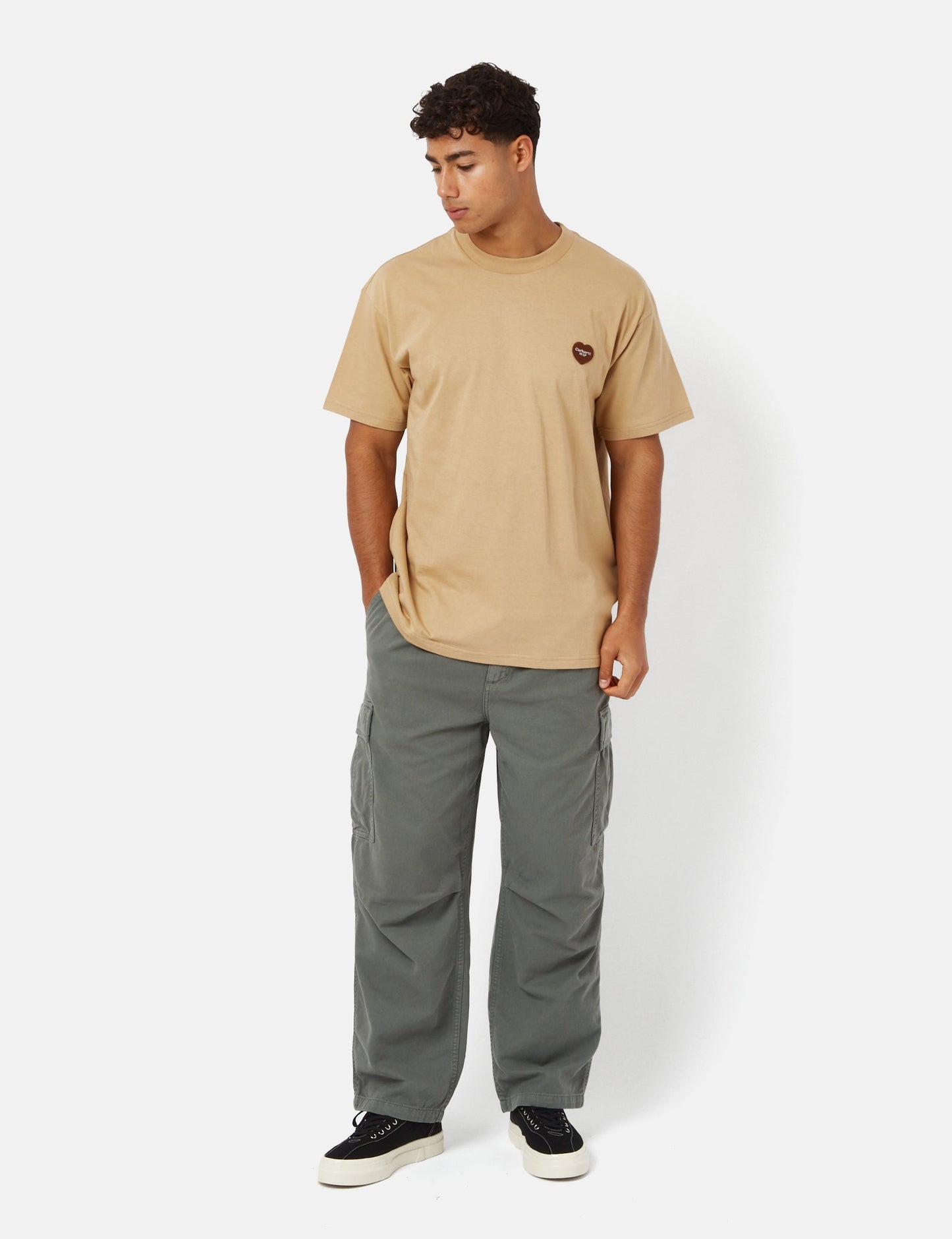 T-shirt Double Cœur (Bio) - Marron Hamilton Poussiéreux