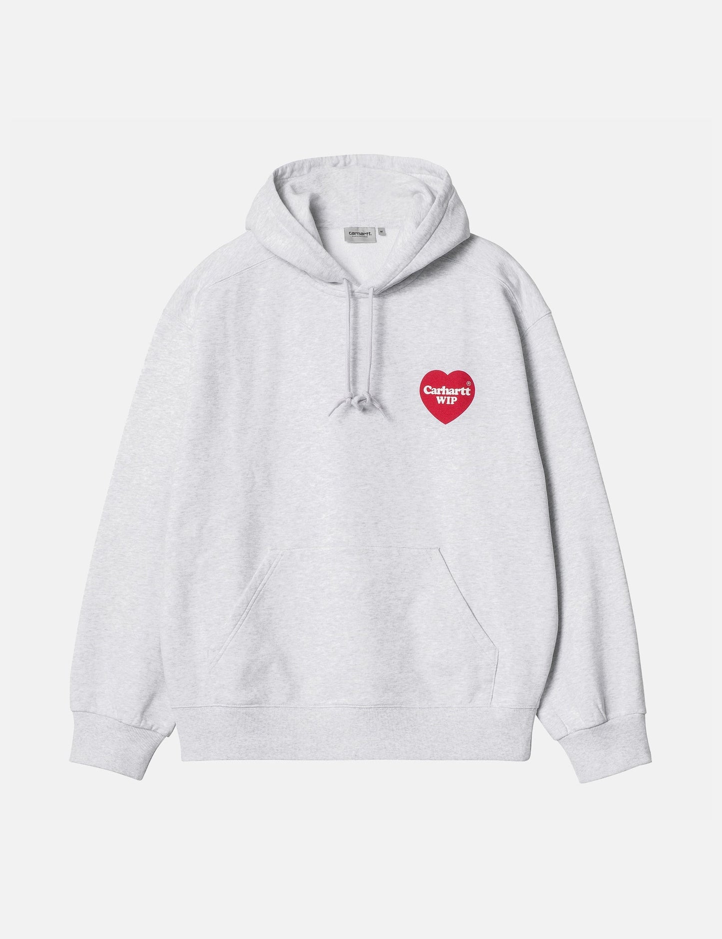 Sweat à capuche « Cœur » – Gris chiné cendré