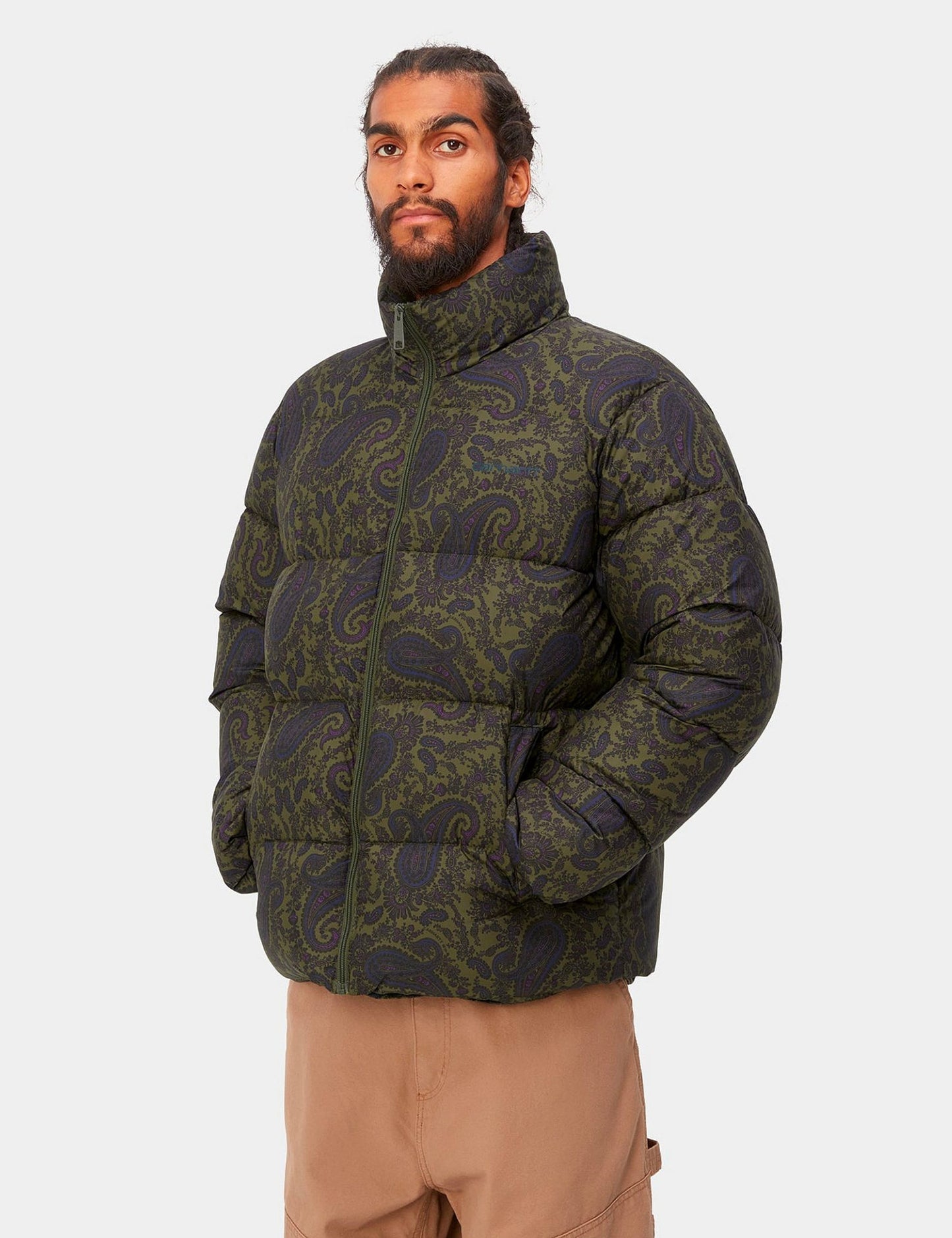Springfield Jacke (Paisley-Print) – Pflanzengrün