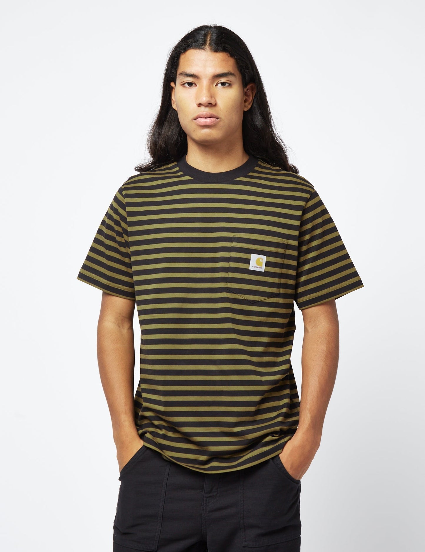 Seidler Pocket T-Shirt (Seidler Streifen) – Squid Dunkelblau/Schwarz