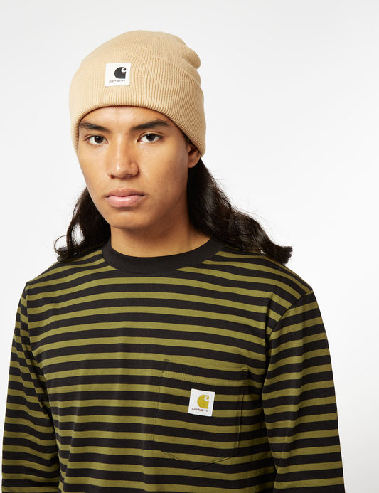 T-shirt à manches longues Seidler Pocket (Seidler à rayures) - Vert bruyère