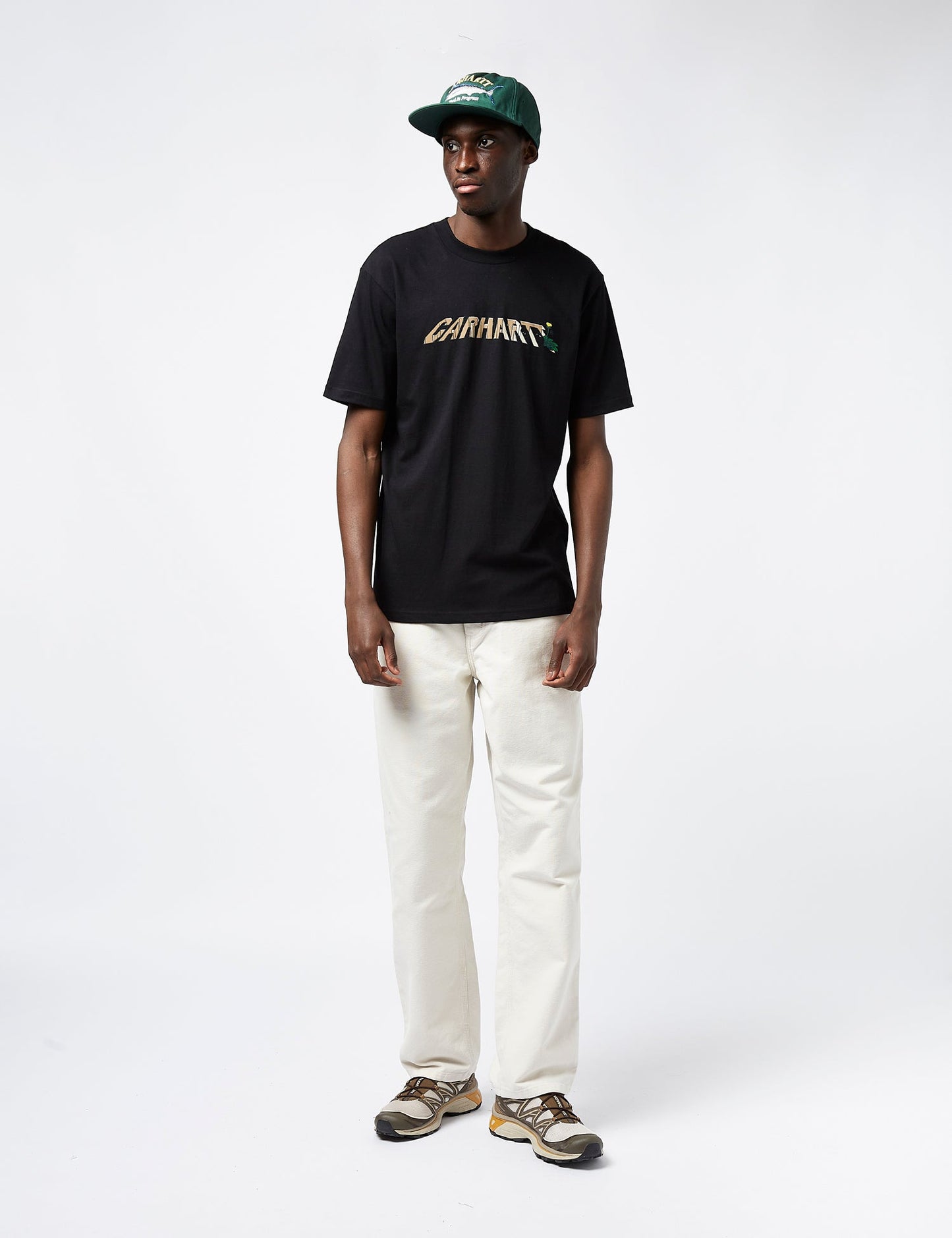 T-Shirt avec lettrage Pissenlit (Standard) - Noir