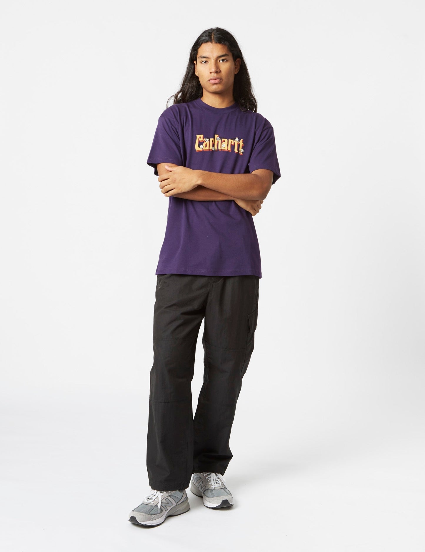 Spin Script T-Shirt (Loose) – Cassis Purple