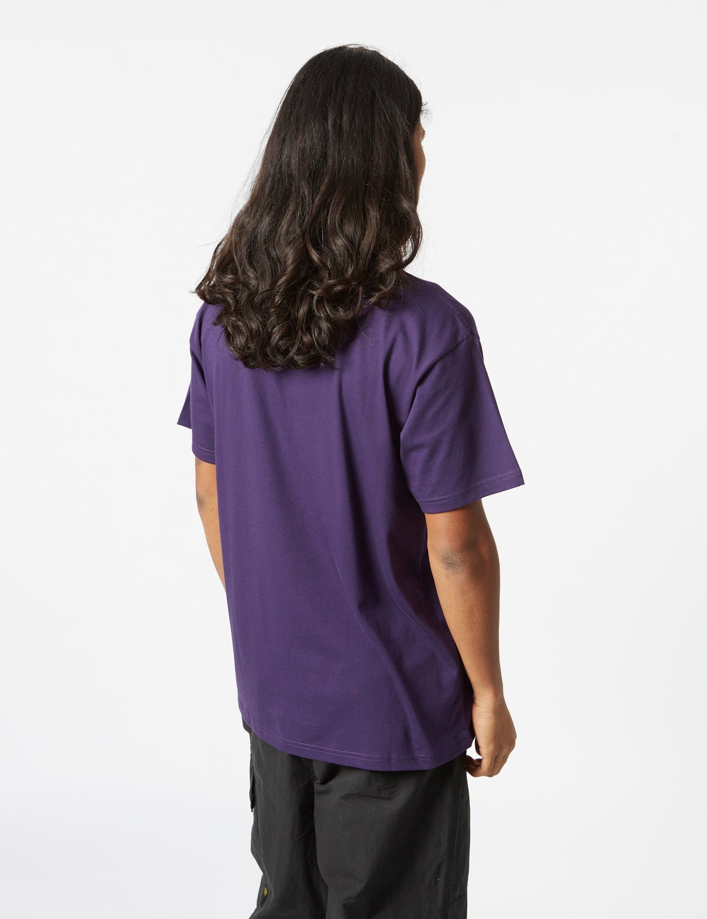 Spin Script T-Shirt (Loose) – Cassis Purple