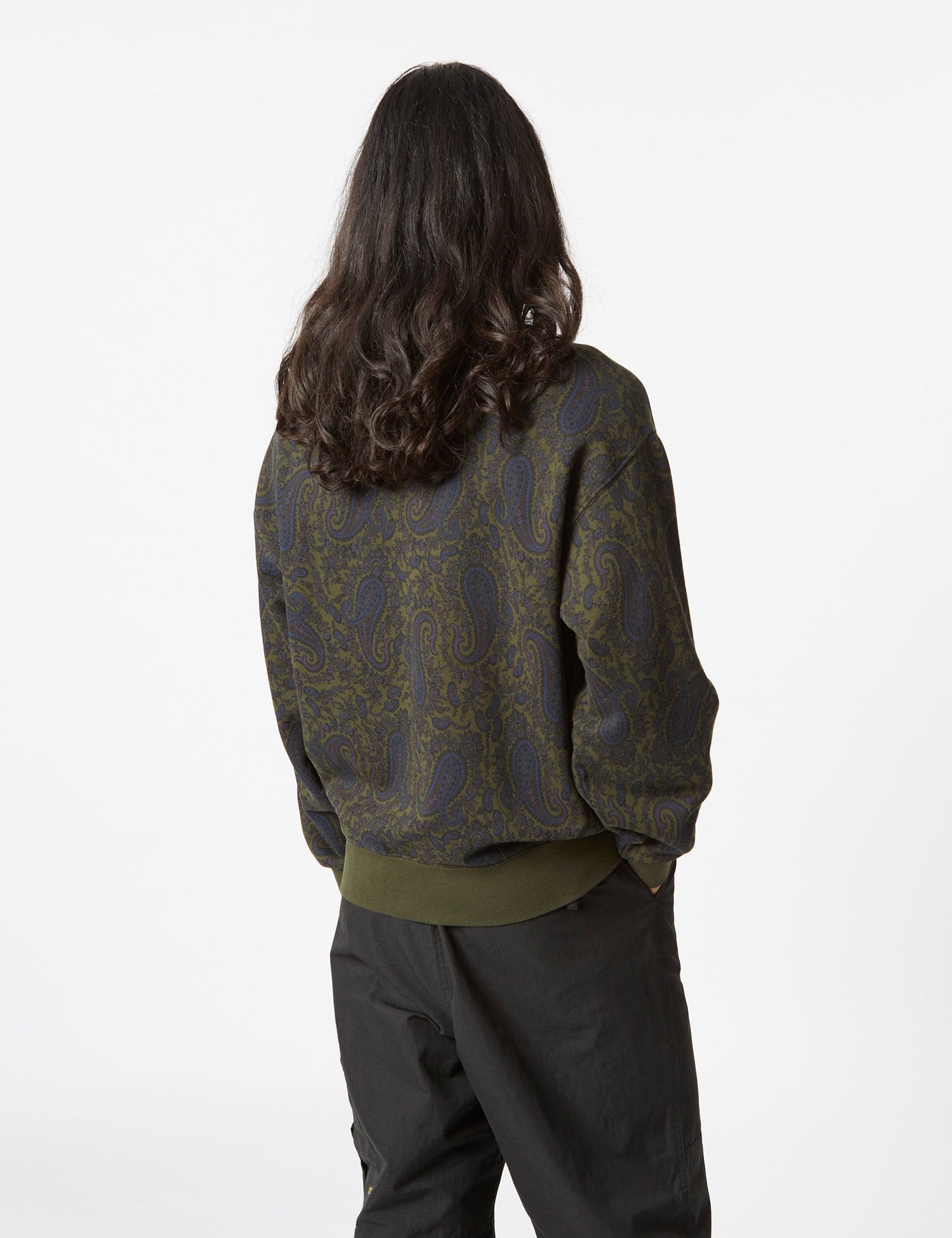 Paisley-Sweatshirt (Paisleymuster) – Pflanzengrün