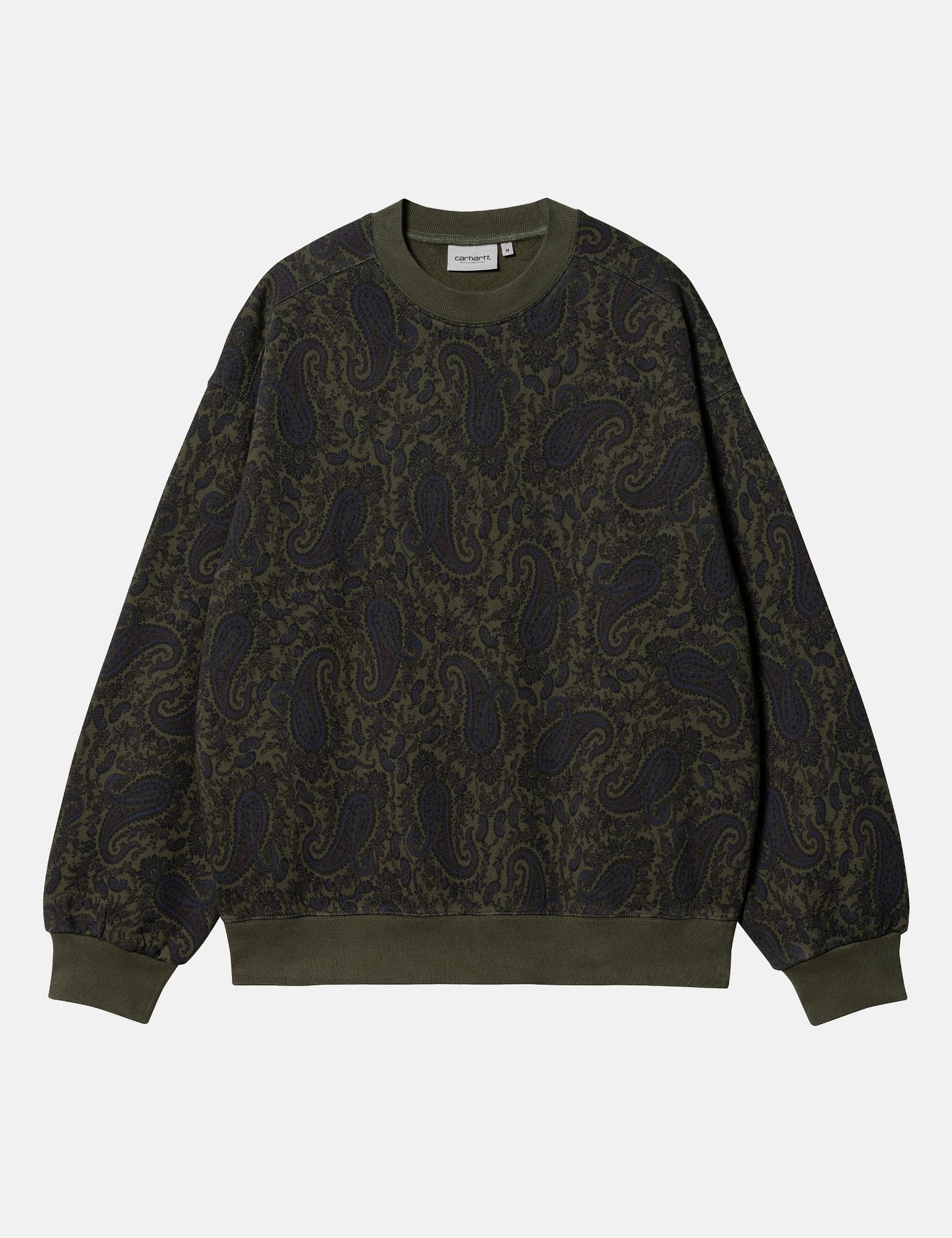 Paisley-Sweatshirt (Paisleymuster) – Pflanzengrün
