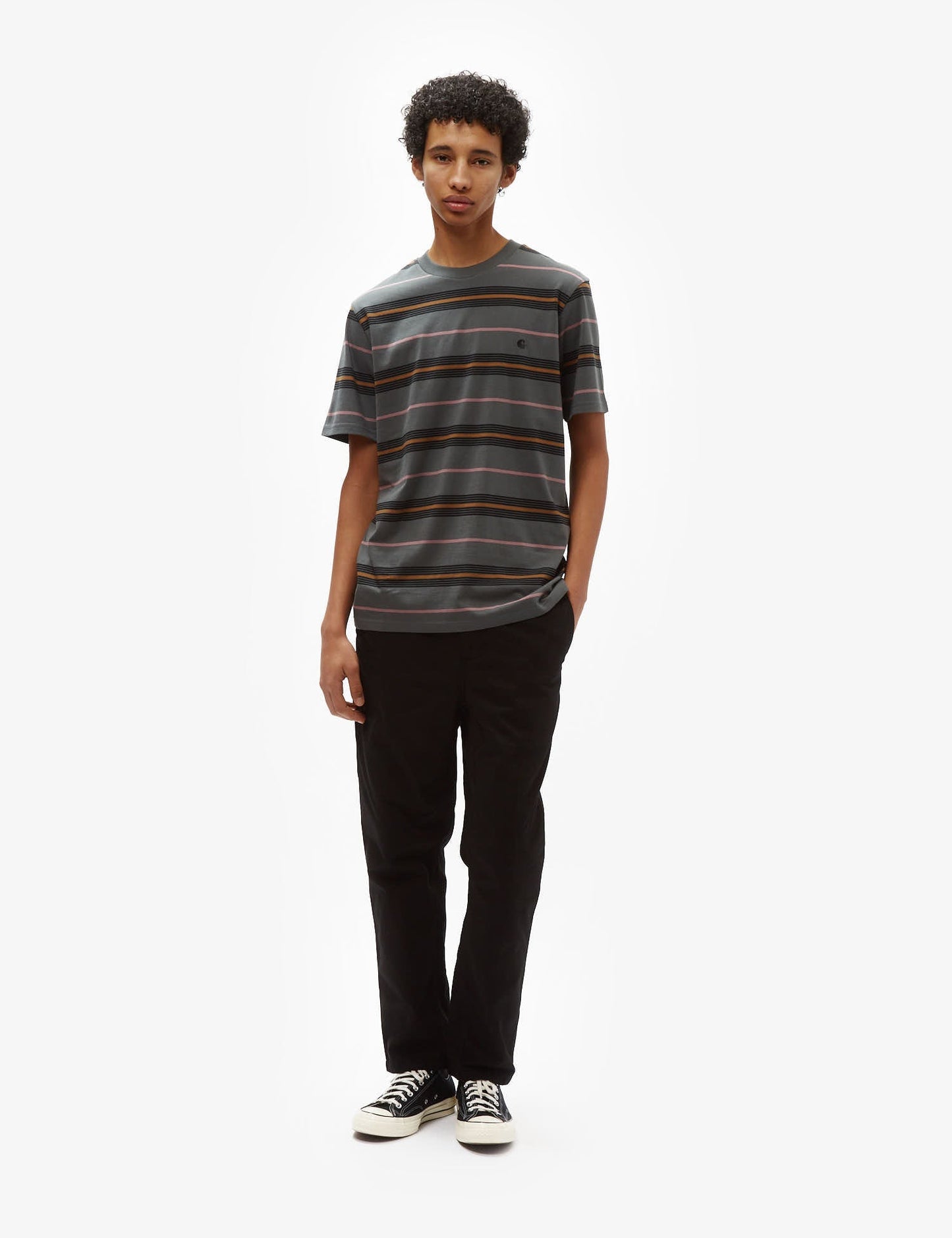 T-shirt rayé Haynes - Vert Jura