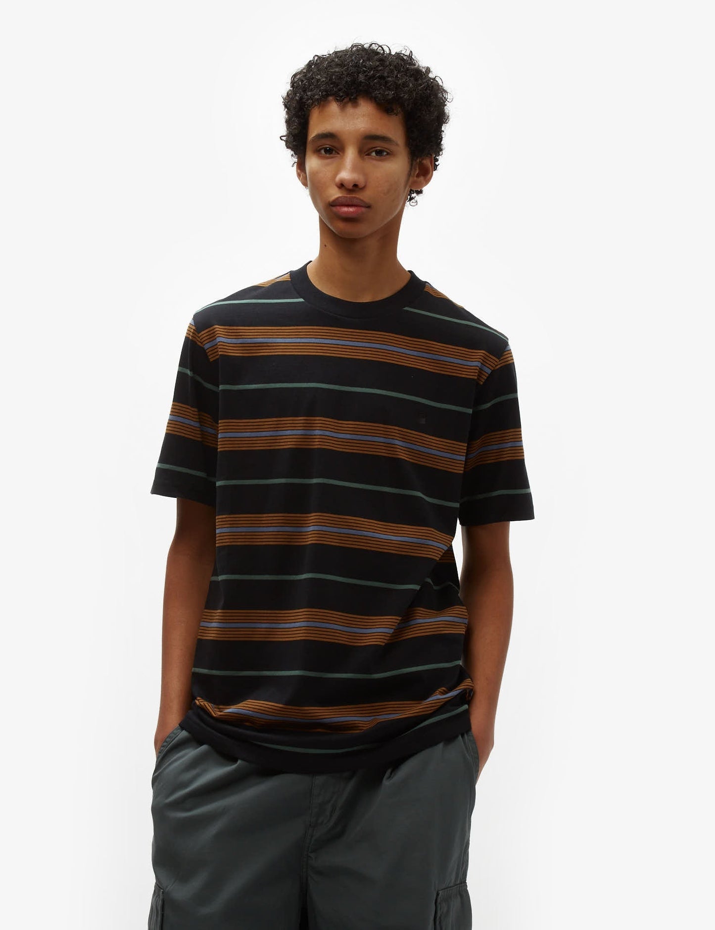 T-shirt rayé Haynes - Vert Jura