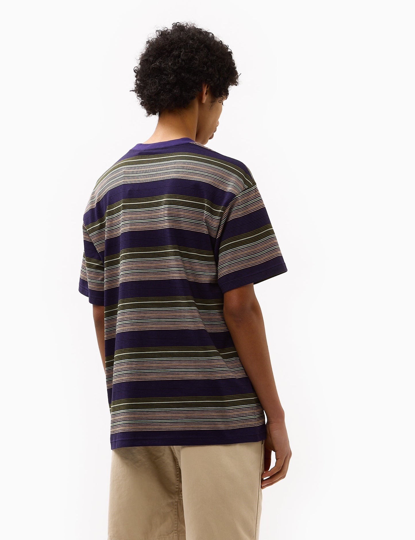 T-shirt Coby à rayures (ample) - Violet tyrien