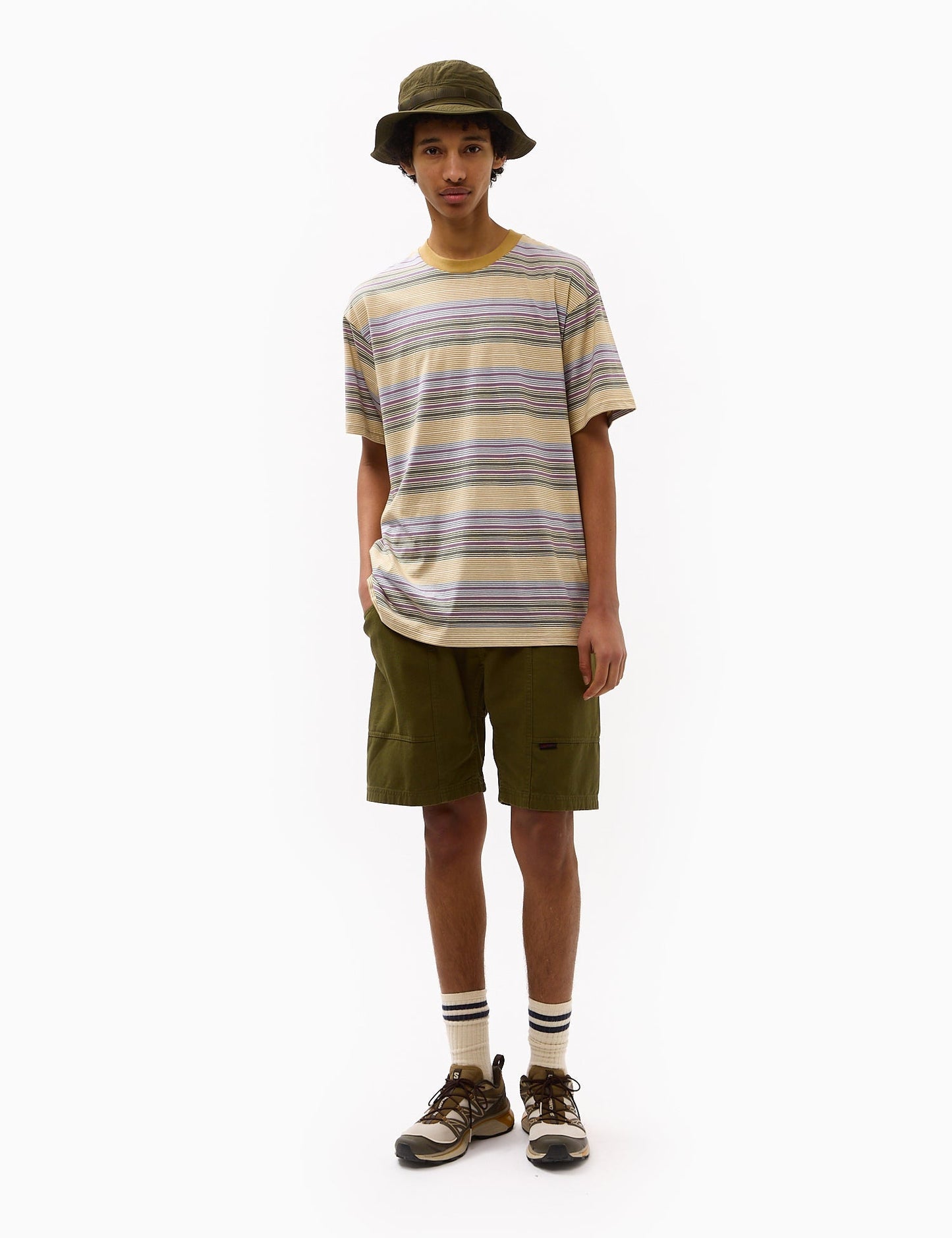Coby Stripe T-Shirt (Loose) – Bourbon Brown