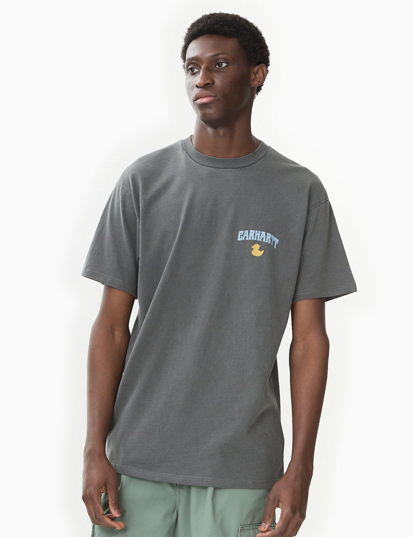 T-shirt canard (ample) - Teint en pièce noir