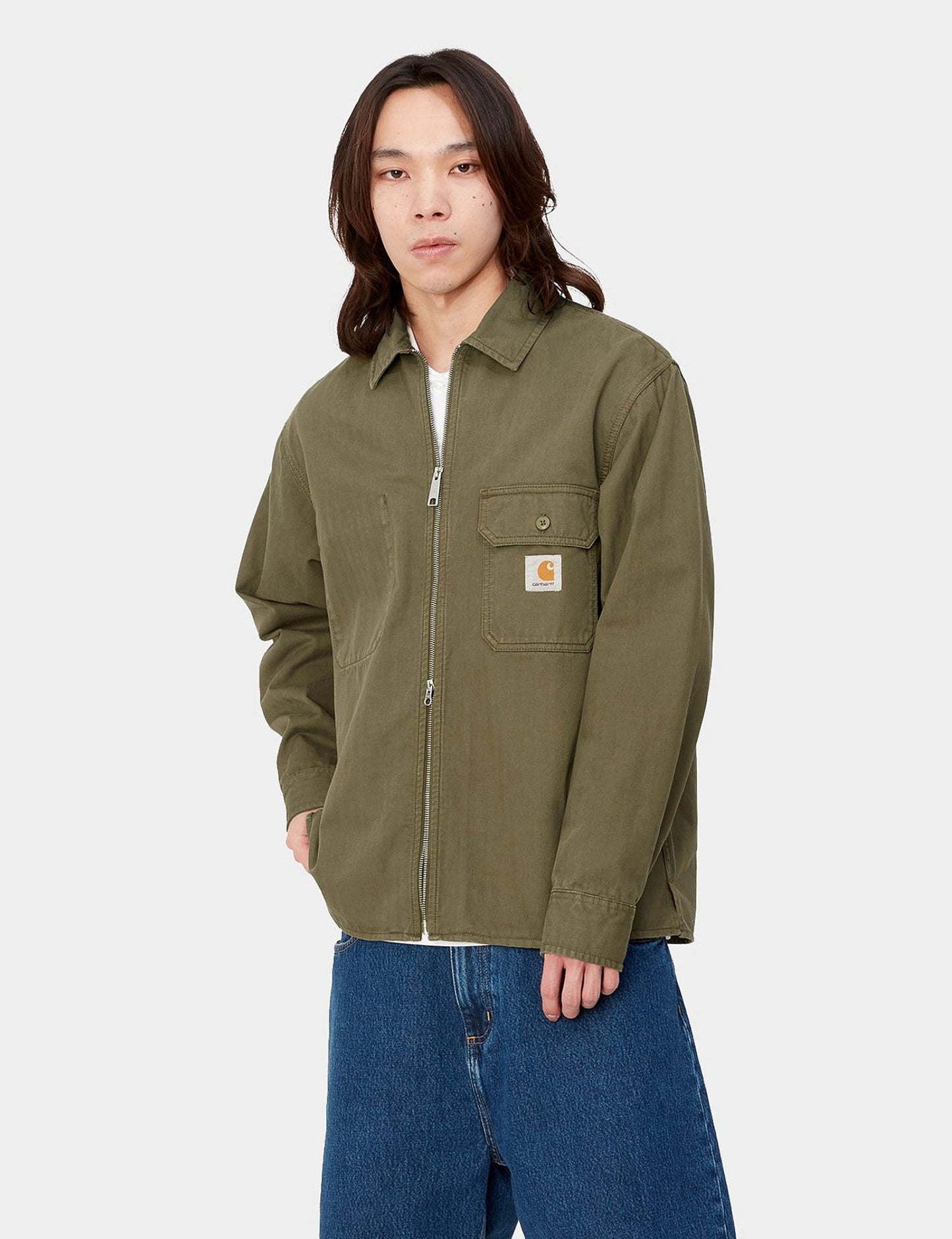 Rainer Overshirt – Magentarot Garment Dyed