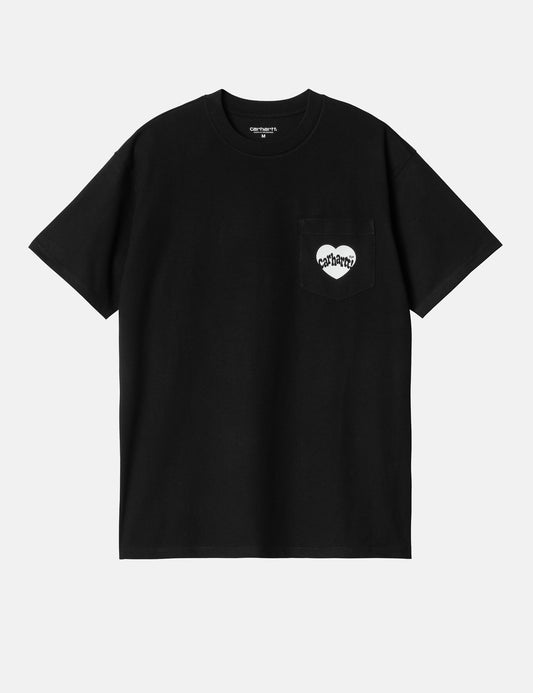 Amour Pocket T-Shirt - Schwarz