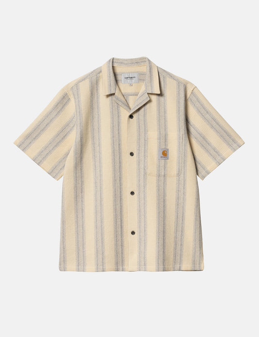 Chemise Dodson Rayée Manches Courtes - Naturel