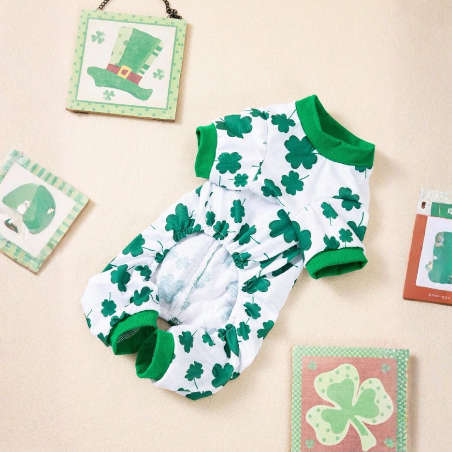 Personalisierter St. Patrick's Day Jumpsuit für Haustiere | inCloth10