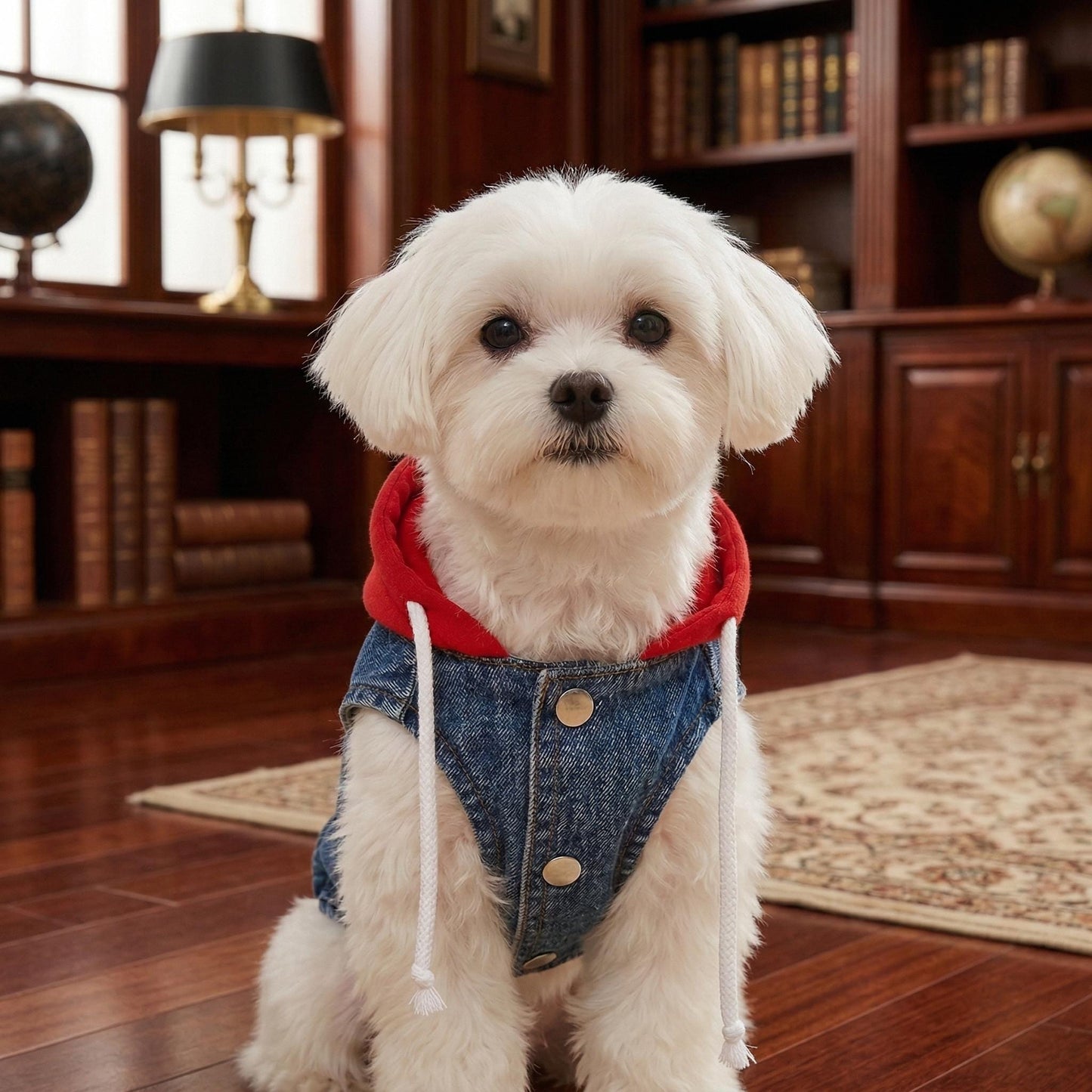 Personalized Name Denim Pet Hoodie Jacket | inCloth60