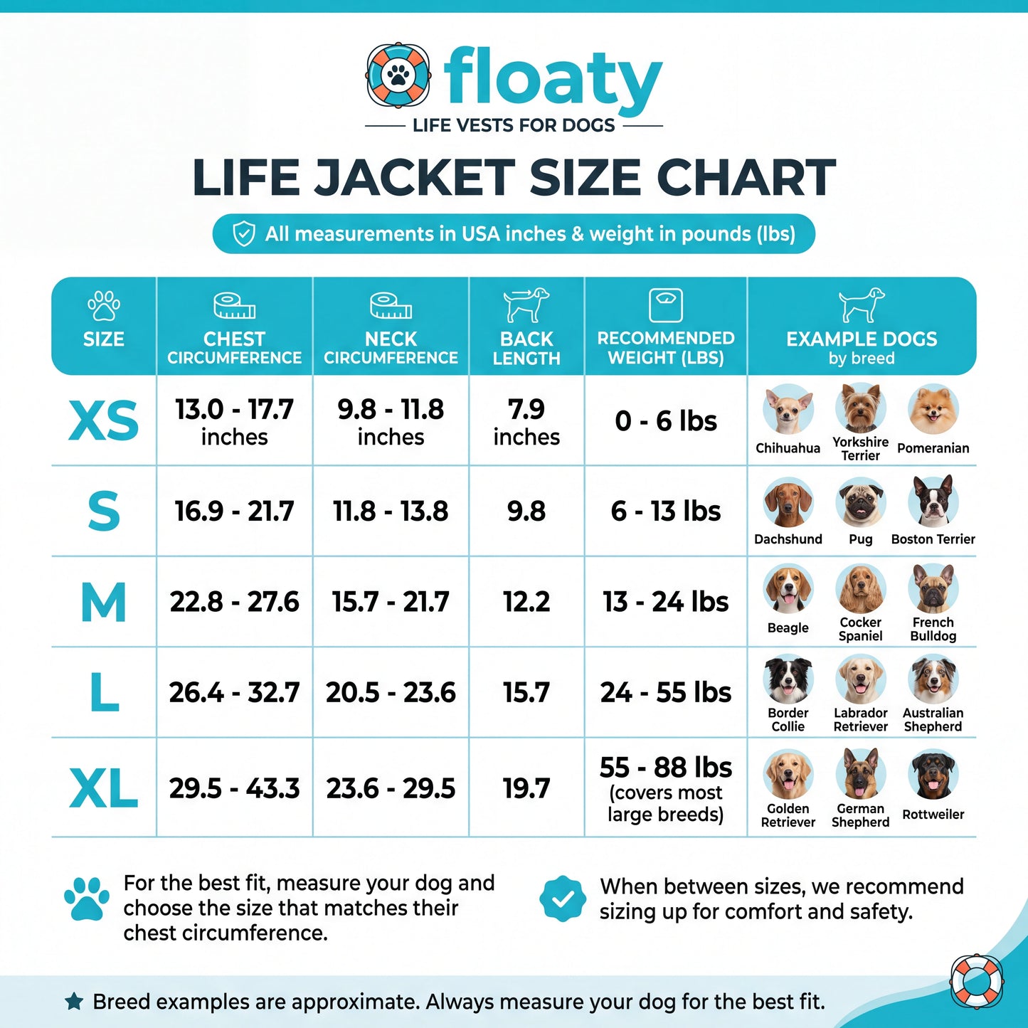 floaty - Schwimmweste für Hunde mit Kopfstütze