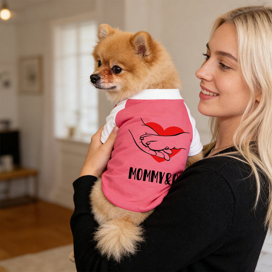 Personalized Mother's Day Color-Block Pet T-shirt  | inCloth42
