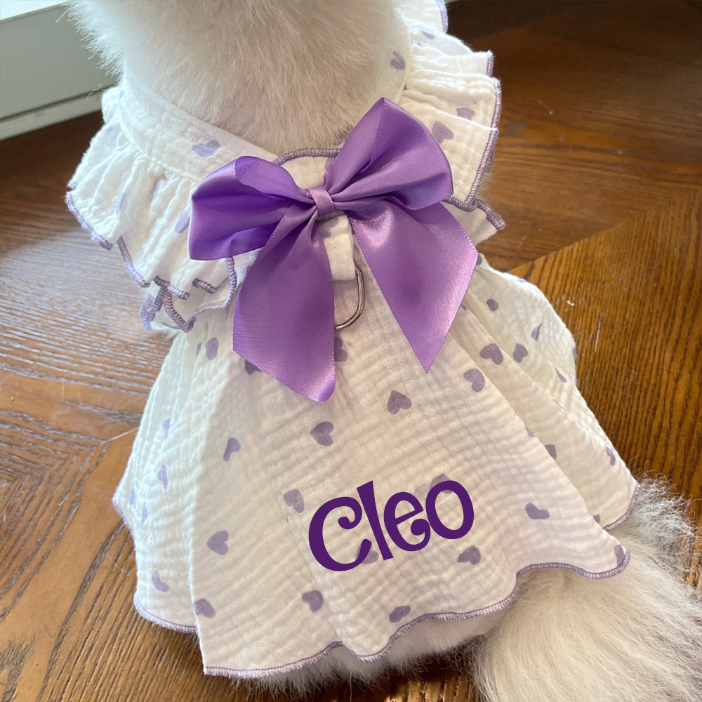 Robe florale personnalisée à nœud pour animaux | inCloth38
