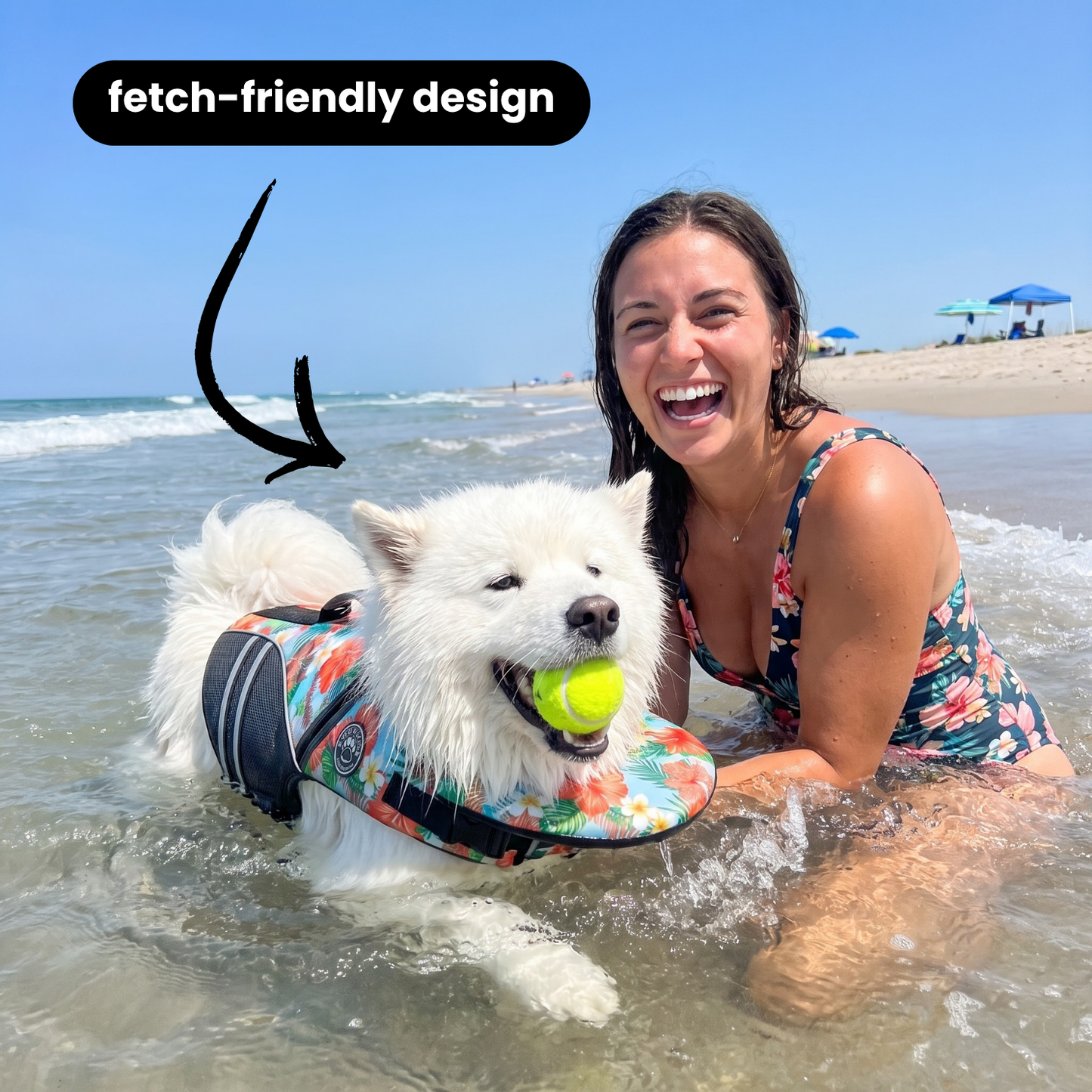 floaty - Schwimmweste für Hunde mit Kopfstütze