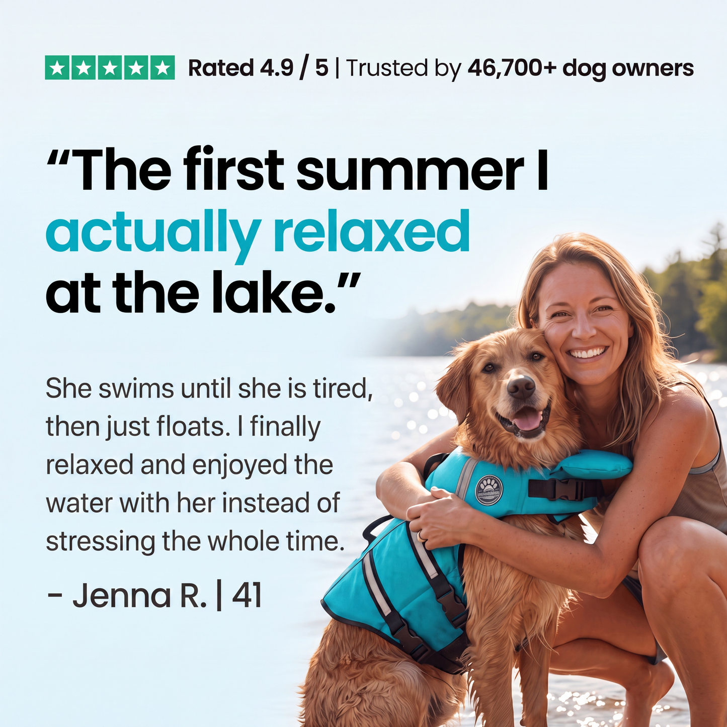 floaty - Schwimmweste für Hunde mit Kopfstütze